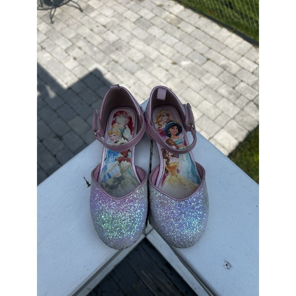 Disney Princess Girls Glitter Dress Shoes Pink Size 12